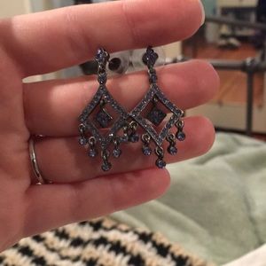 Sparkly purple earrings